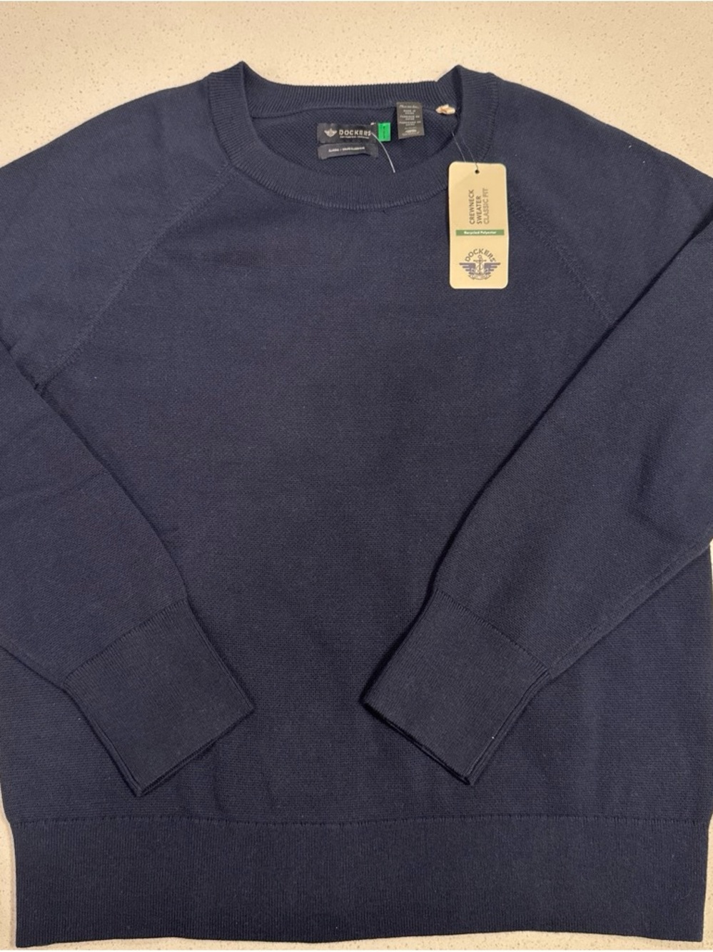 Dockers Men's Crewneck Sweater in Navy Blue